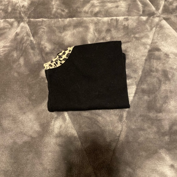 Brandy Melville black and cheetah tank top - Picture 2 of 2